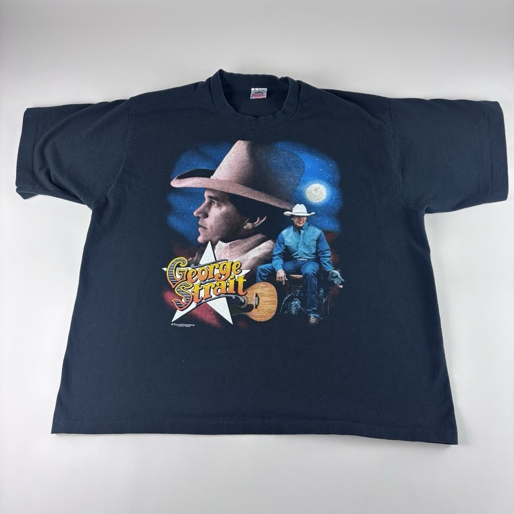 Vintage XL T Shirt George Strait‎ Lead On Tour Single Stitch Graphic Print Tee